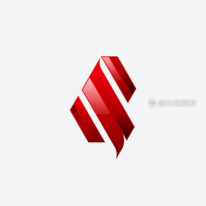 Glossy S initial logo designs vector, 3D S Diamond logo template